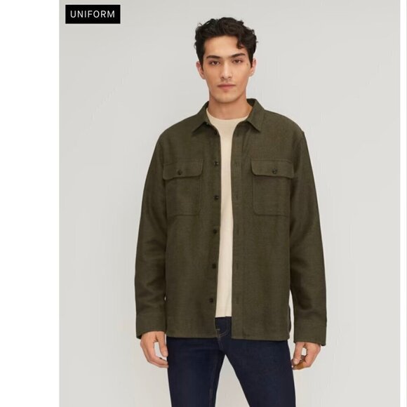 The Heavyweight Overshirt | Uniform in Heathered Green - Picture 1 of 15